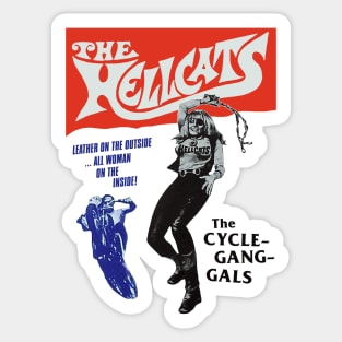 The Hellcats Retro Cult Classic Outlaw Biker Design Sticker